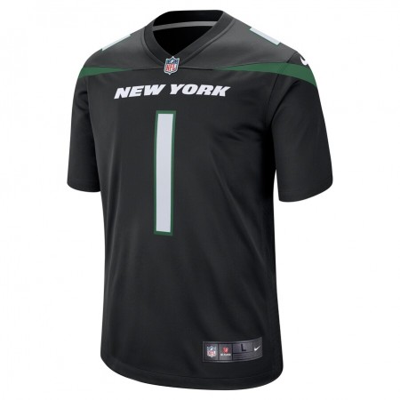 Camiseta Hombre New York Jets Zach Wilson 1 Nike Negro 2021 NFL Draft